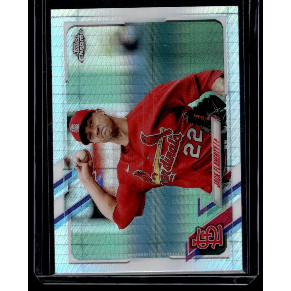 2021 Topps Chrome Refractor Prism #70 Jack Flaherty NM/MT St. Louis Cardinals Baseball Card - Baseball Card Single