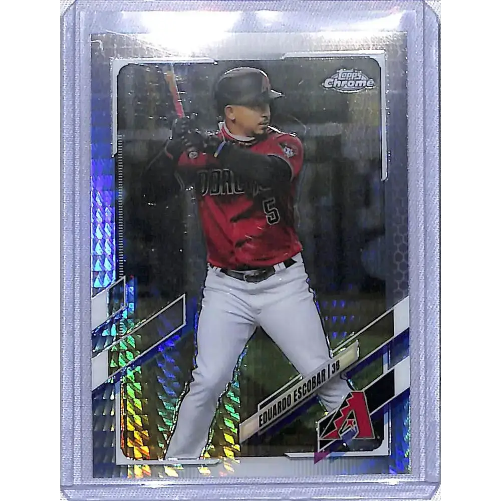 2021 Topps Chrome Refractor Prism #73 Eduardo Escobar NM/MT Arizona Diamondbacks Baseball Card - Baseball Card Single