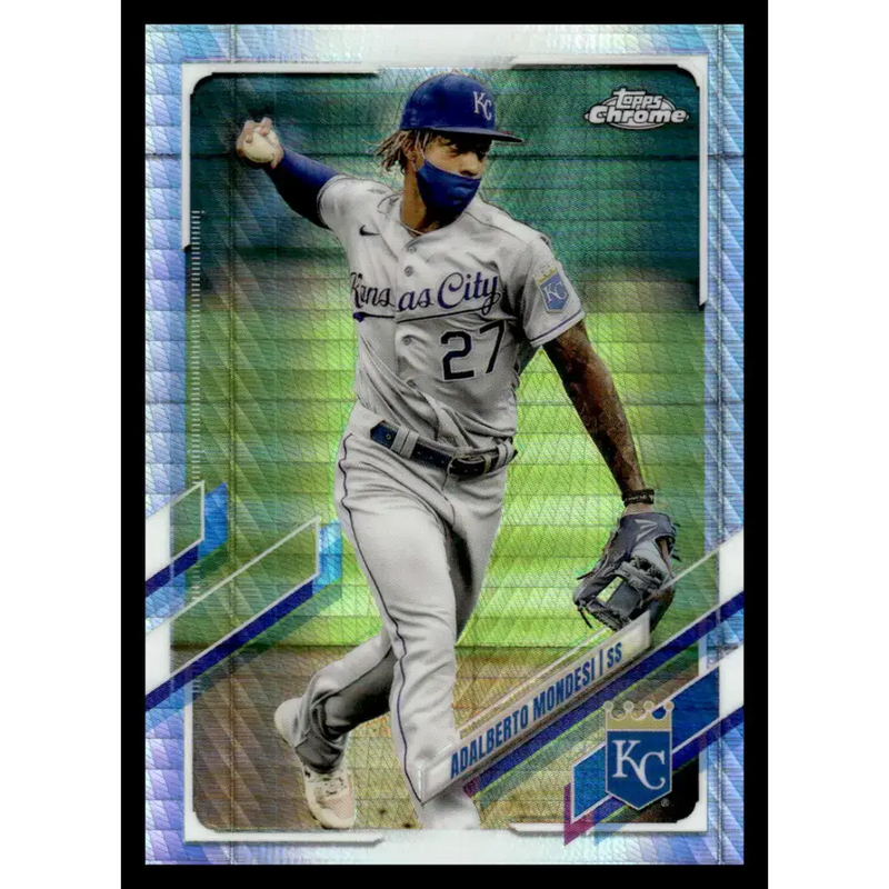 2021 Topps Chrome Refractor Prism #74 Adalberto Mondesi NM/MT Kansas City Royals Baseball Card - Baseball Card Single
