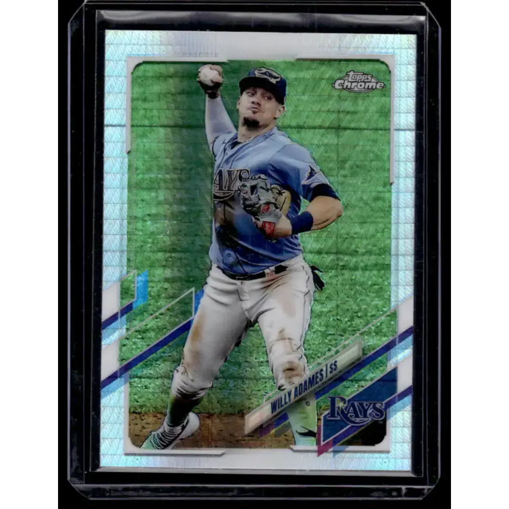 2021 Topps Chrome Refractor Prism #75 Willy Adames NM/MT Tampa Bay Rays Baseball Card - Baseball Card Single