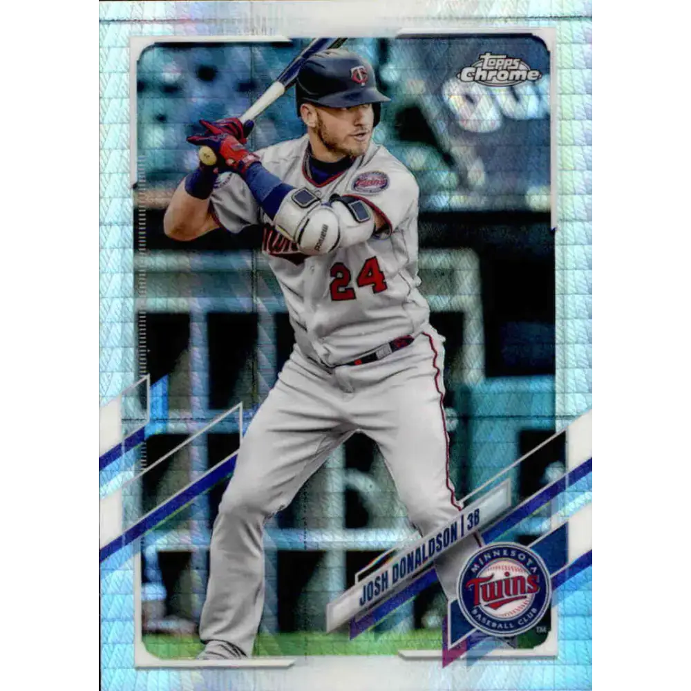 2021 Topps Chrome Refractor Prism #76 Josh Donaldson NM/MT Minnesota Twins Baseball Card - Baseball Card Single