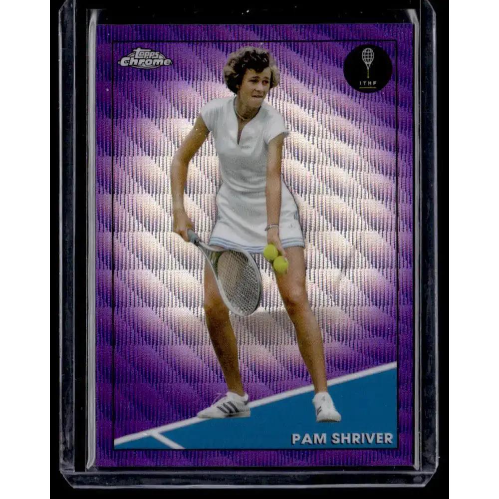 2021 Topps Chrome Refractor Purple #61 Pam Shriver NM-MT 2/199 Tennis Card - Tennis Card Single