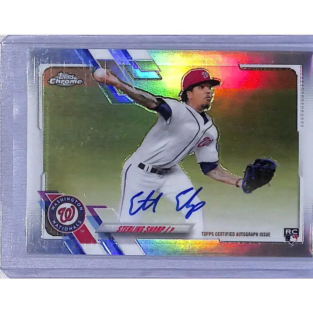 2021 Topps Chrome Rookie Autographs Refractor #RA-SSH Sterling Sharp NM-MT RC Rookie Auto 476/499 - Baseball Card Single