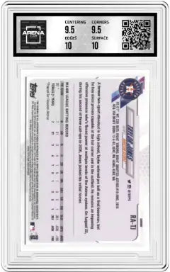 Professionally graded 2021 Topps Chrome Taylor Jones Rookie Auto Baseball Card