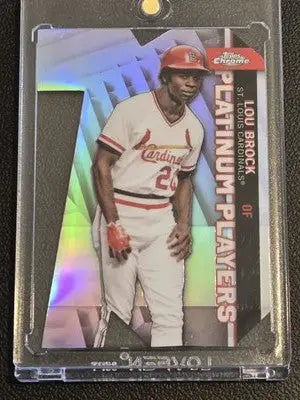 2021 Topps Chrome Update #CPDC-68 Lou Brock Platinum Player Die Cut - Baseball Card Single