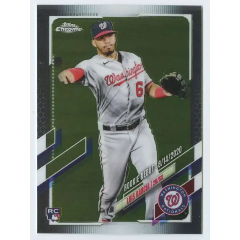 2021 Topps Chrome Update #USC28 Luis Garcia NM-MT RC Rookie Washington Nationals Baseball Card - Baseball Card Single
