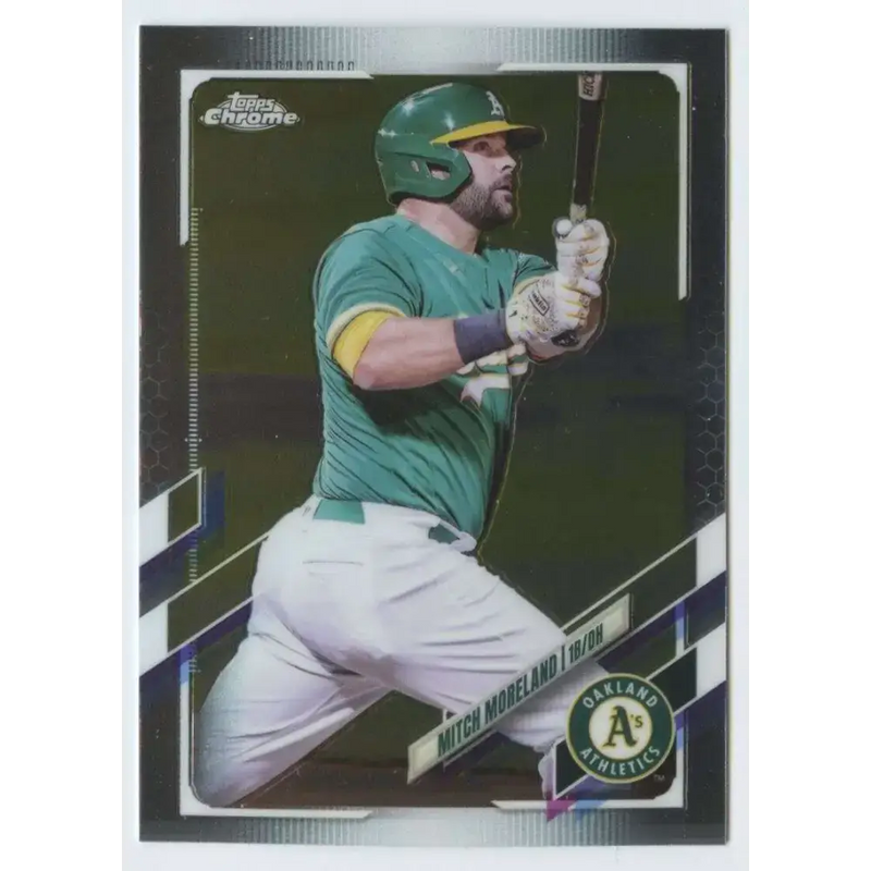 2021 Topps Chrome Update #USC4 Mitch Moreland NM-MT Oakland Athletics Baseball Card - Baseball Card Single