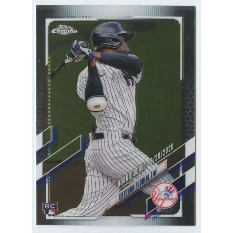 2021 Topps Chrome Update #USC41 Estevan Florial NM-MT RC Rookie New York Yankees Baseball Card - Baseball Card Single