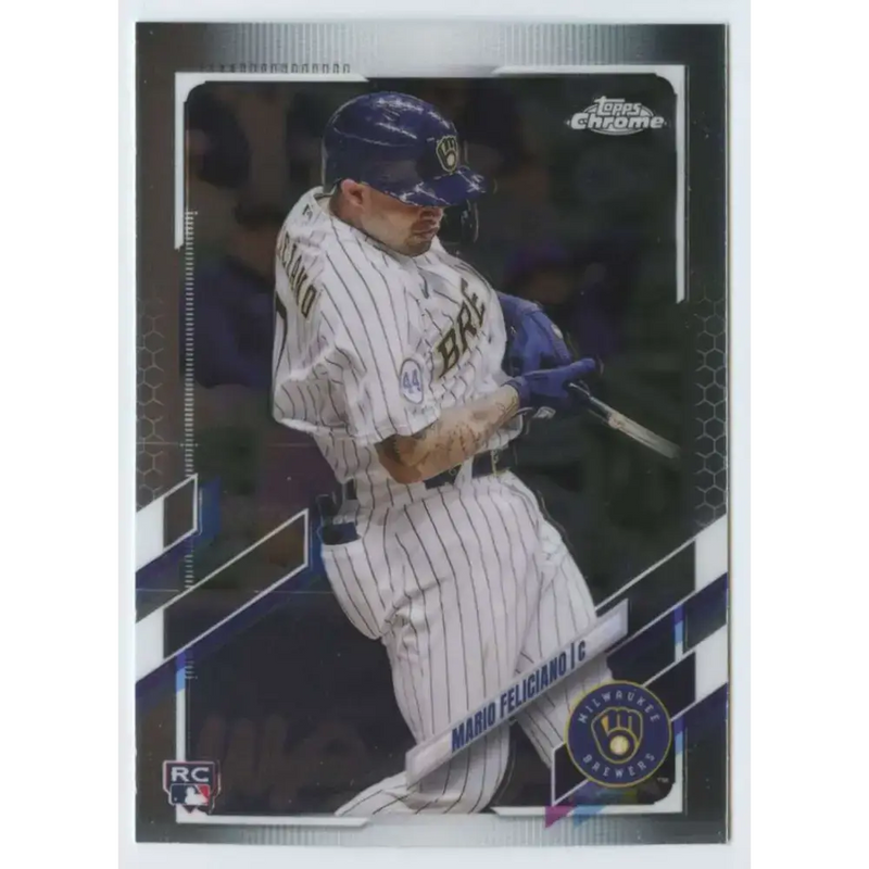 2021 Topps Chrome Update #USC43 Mario Feliciano NM-MT RC Rookie Milwaukee Brewers Baseball Card