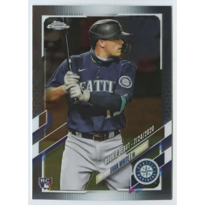 2021 Topps Chrome Update #USC46 Evan White NM-MT RC Rookie Seattle Mariners Baseball Card - Baseball Card