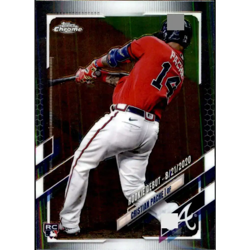 2021 Topps Chrome Update #USC51 Cristian Pache NM-MT RC Rookie Atlanta Braves Baseball Card - Baseball Card Single