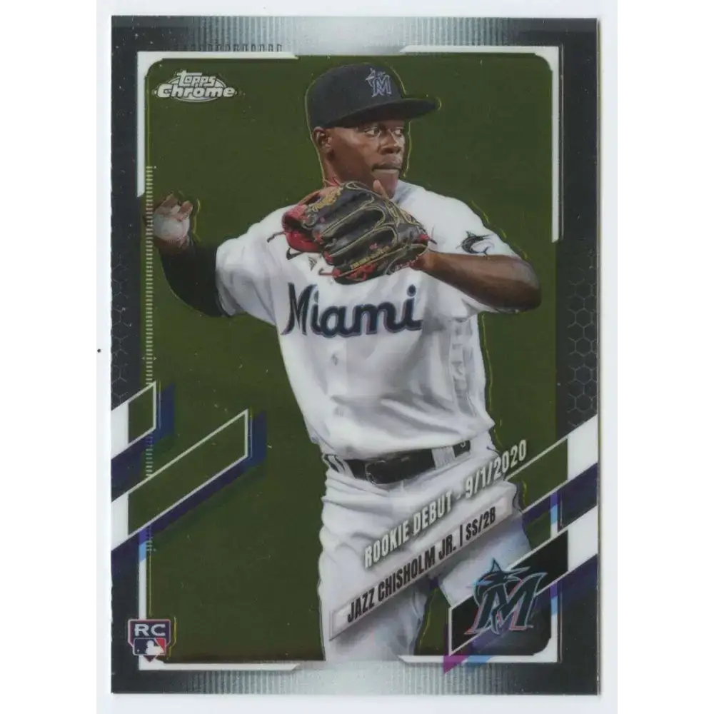2021 Topps Chrome Update #USC52 Jazz Chisholm Jr. NM-MT RC Rookie Miami Marlins Baseball Card - Baseball Card Single