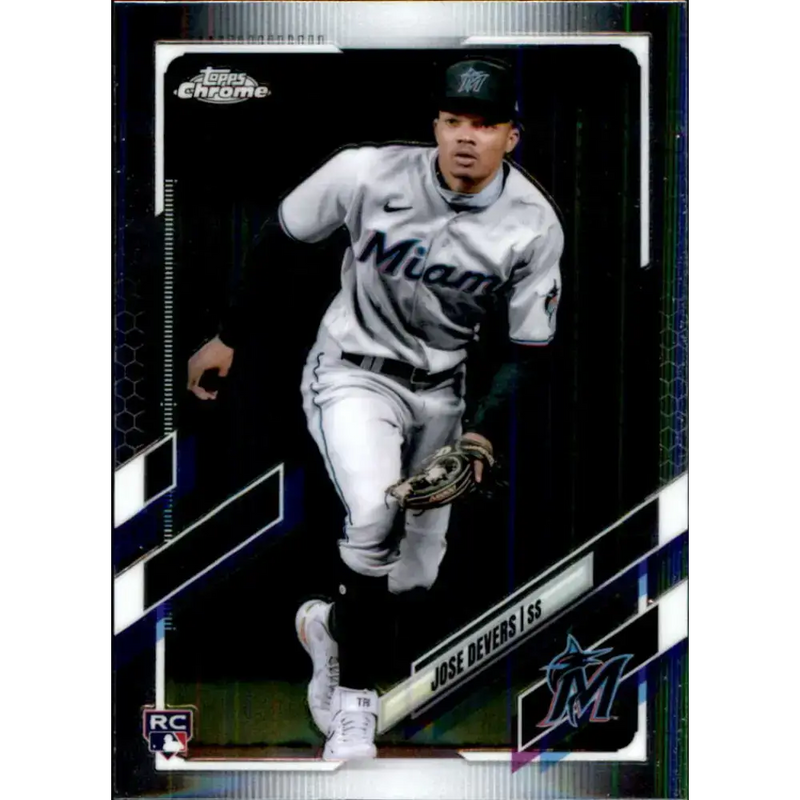 2021 Topps Chrome Update #USC53 Jose Devers NM-MT RC Rookie Miami Marlins Baseball Card - Baseball Card Single