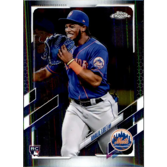 2021 Topps Chrome Update #USC62 Khalil Lee NM-MT RC Rookie New York Mets Baseball Card - Baseball Card