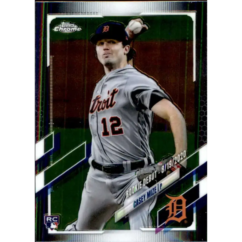 2021 Topps Chrome Update #USC73 Casey Mize NM-MT RC Rookie Detroit Tigers Baseball Card - Baseball Card Single
