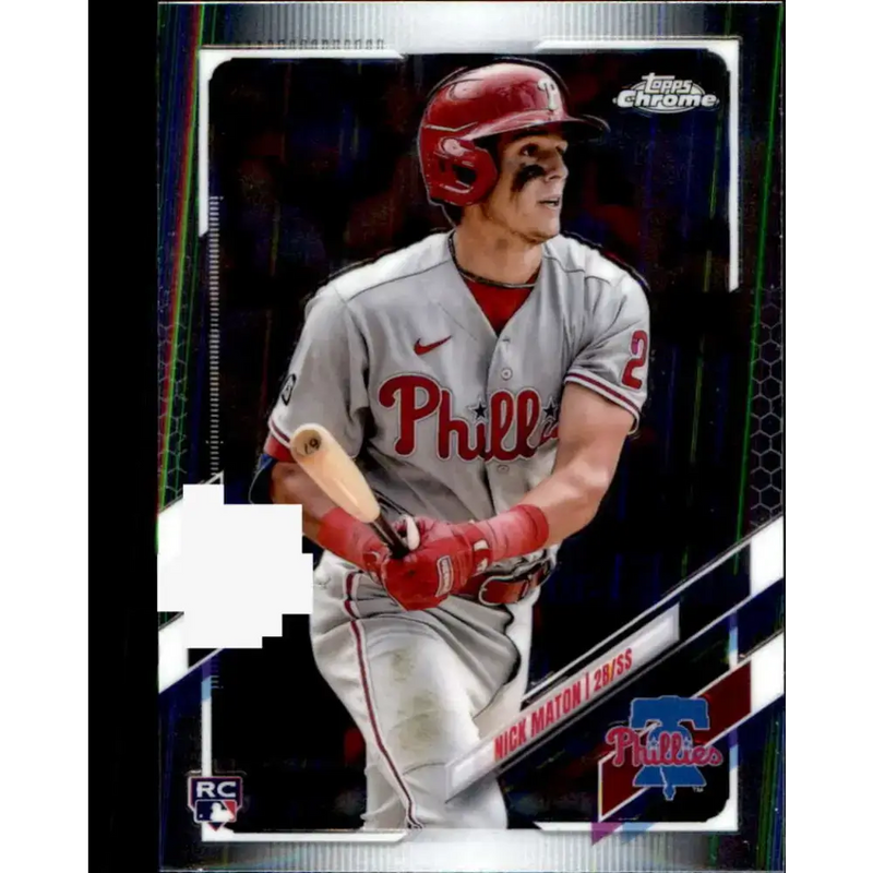 2021 Topps Chrome Update #USC77 Nick Maton NM-MT RC Rookie Philadelphia Phillies Baseball Card - Baseball Card Single