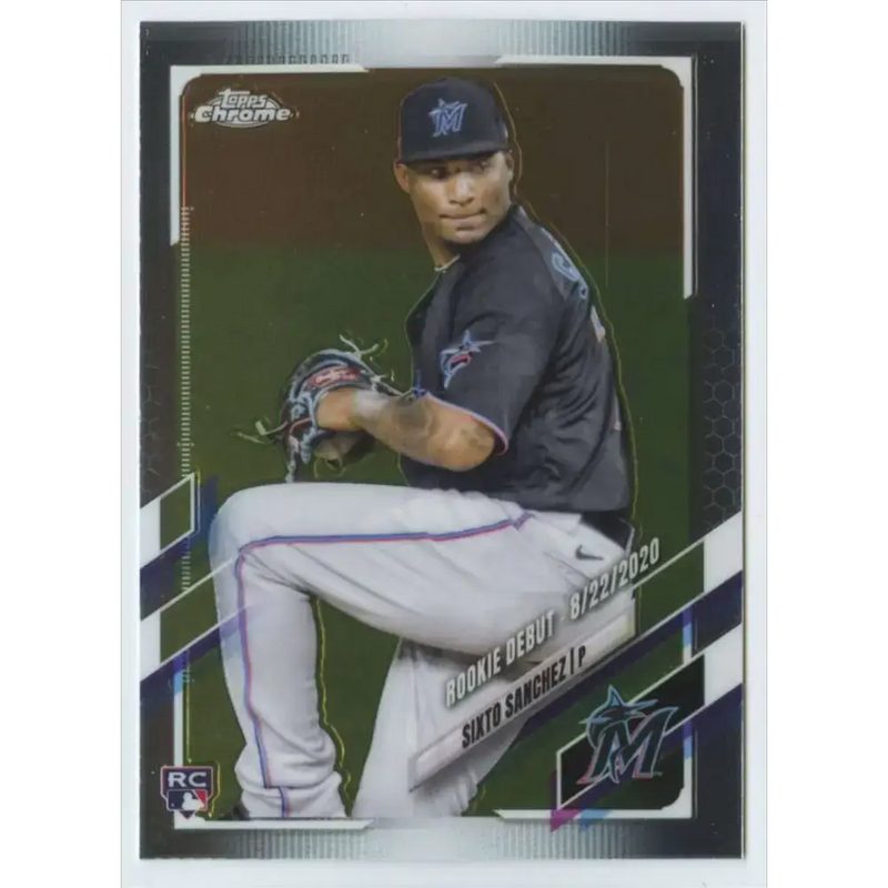 2021 Topps Chrome Update #USC90 Sixto Sanchez NM-MT RC Rookie Miami Marlins Baseball Card - Baseball Card Single