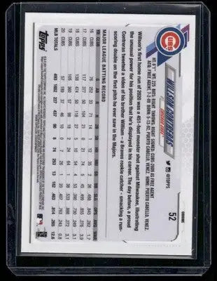 2021 Topps Chrome Willson Contreras #52 Baseball - Baseball Card Single