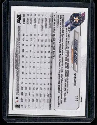 2021 Topps Chrome Yordan Alvarez #141 Baseball - Baseball Card Single