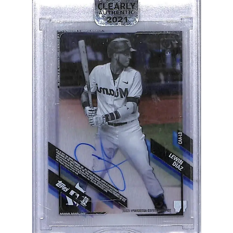 2021 Topps Clearly Authentic #CAA-LD Lewin Diaz NM-MT Auto Miami Marlins - Baseball Card Single