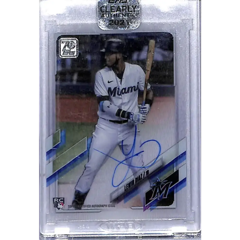 2021 Topps Clearly Authentic #CAA-LD Lewin Diaz NM-MT Auto Miami Marlins - Baseball Card Single