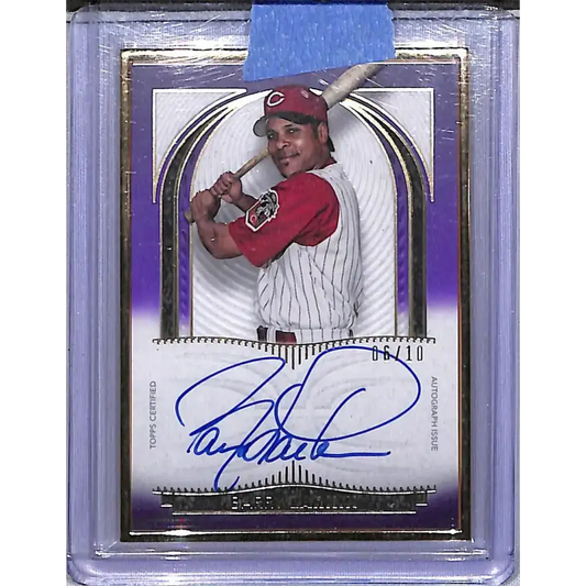 2021 Topps Definative Purple #DCFA-BL Barry Larkin NM-MT Auto 6/10 Cincinnati Reds - Baseball Card Single