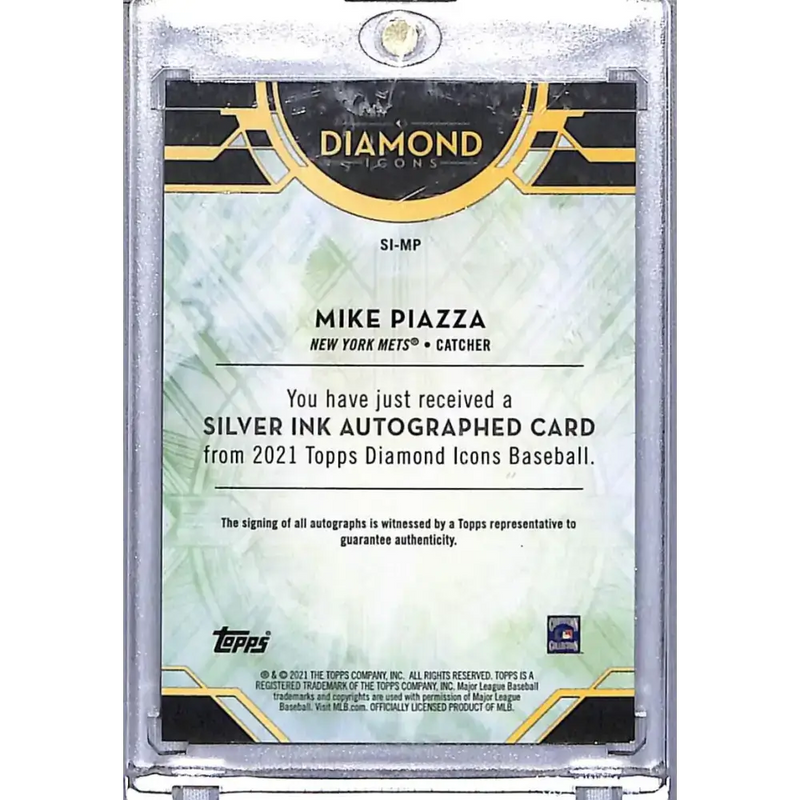 2021 Topps Diamond Icons Silver Ink Red #SI-MP Mike Piazza NM-MT MEM Auto 2/5 New York Mets - Baseball Card Single