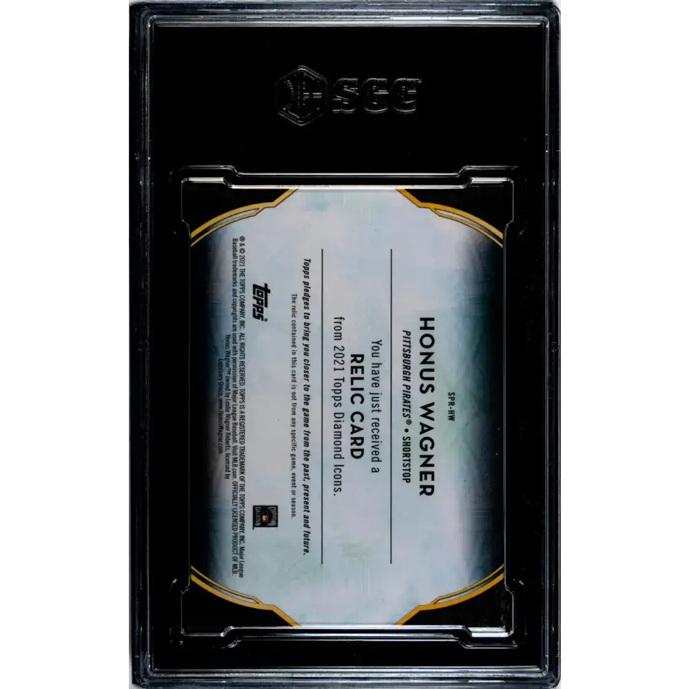 2021 Topps Diamond Icons #SPR-HW Honus Wagner SGC 9 MINT MEM 2/5 Pittsburgh Pirates Baseball Card - Baseball Card Single