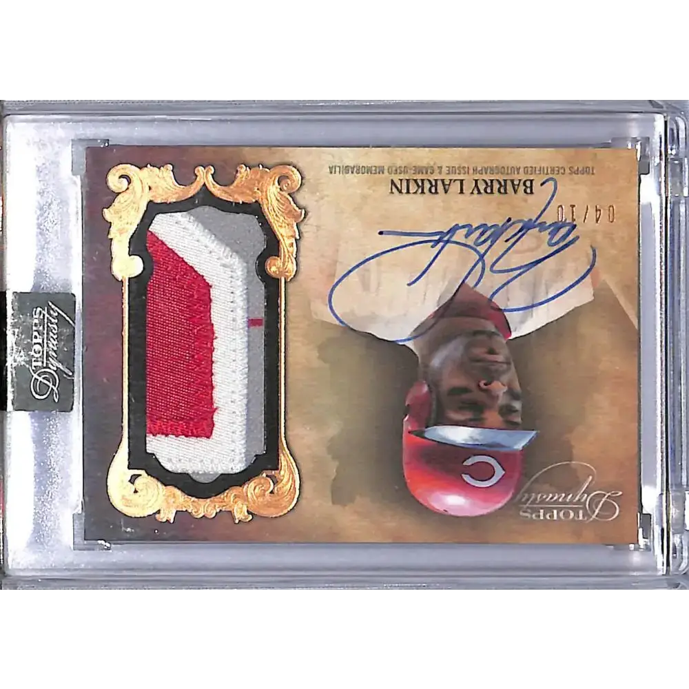 2021 Topps Dynasty Dynastic Decoration #DAP-BLA3 Barry Larkin NM-MT MEM Auto 04/10 Cincinnati Reds - Baseball Card