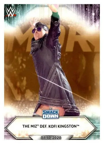 WWE trading card from Topps Exclusive Bronze series featuring The Miz with original gloss