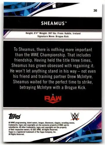 2021 Topps Finest #36 Sheamus NM-MT ID:41722 - Other