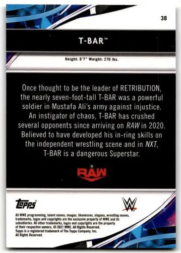 2021 Topps Finest T-BAR wrestling card with original gloss featuring Simply Sandoval ID 41723