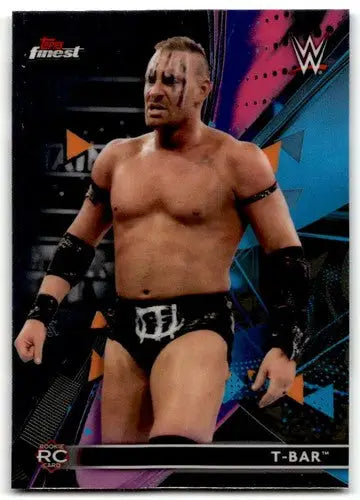 Original gloss T-Bar wrestling card from 2021 Topps Finest Simply Sandoval collection