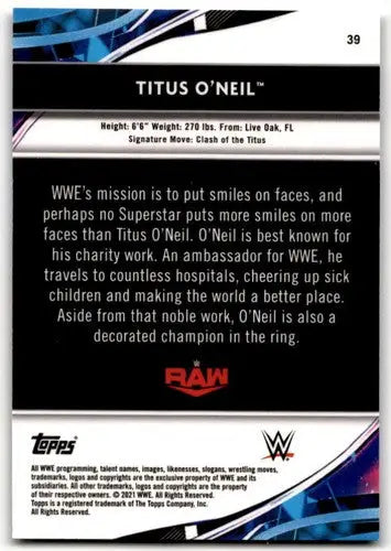 2021 Topps Finest #39 Titus O’Neil NM-MT ID:41724 - Baseball Card Single