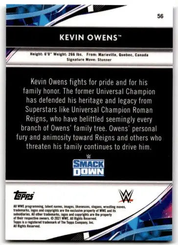 2021 Topps Finest #56 Kevin Owens NM-MT ID:41728 - Wrestling Card Single