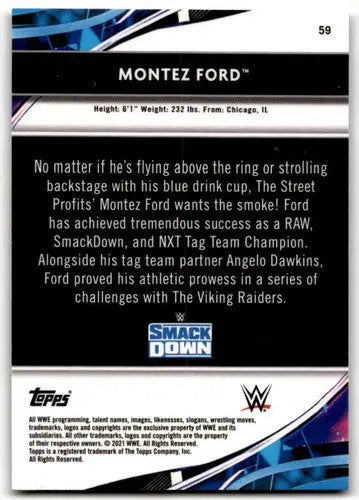 2021 Topps Finest #59 Montez Ford NM-MT ID:41730 - Baseball Card Single