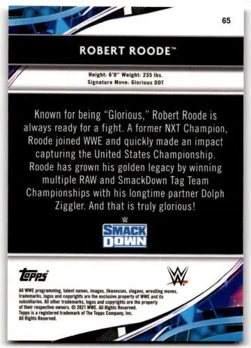 2021 Topps Finest #65 Robert Roode NM-MT ID:41731 - Baseball Card Single
