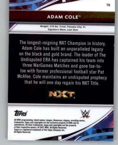 2021 Topps Finest #76 Adam Cole NM-MT ID:42507 - Other