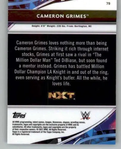 2021 Topps Finest #79 Cameron Grimes NM-MT ID:42486 - Other