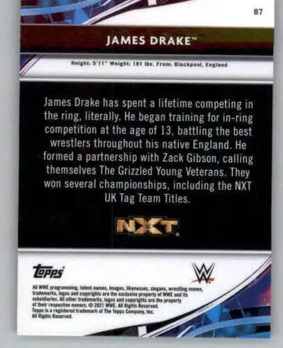 2021 Topps Finest #87 James Drake NM-MT ID:42492 - Baseball Card Single