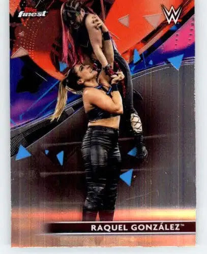Original gloss 2021 Topps Finest Raquel Gonzalez wrestling card NM-MT