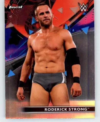 Original gloss 2021 Topps Finest Roderick Strong wrestling card NM-MT