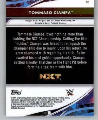2021 Topps Finest #98 Tommaso Ciampa NM-MT ID:42502 - Wrestling Card Single