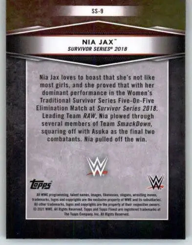 2021 Topps Finest Sole Survivors Refractor #SS-9 Nia Jax NM-MT ID:79474 - Non-Sports Card Single