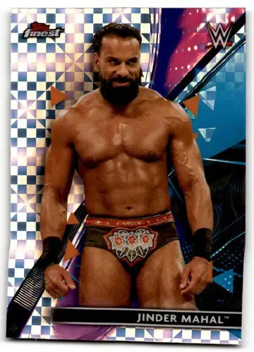 2021 Topps Finest Jinder Mahal wrestling card with original gloss NM-MT ID 42521