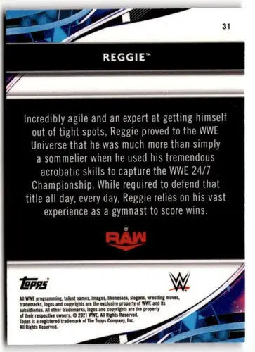 2021 Topps Finest X-Fractor Reggie wrestling card with original gloss, ideal for simply Sandoval collectors