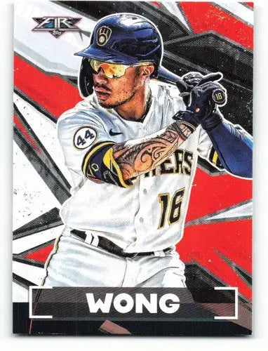 2021 Topps Fire #142 Kolten Wong NM-MT Brewers ID:45142 - Baseball Card Single