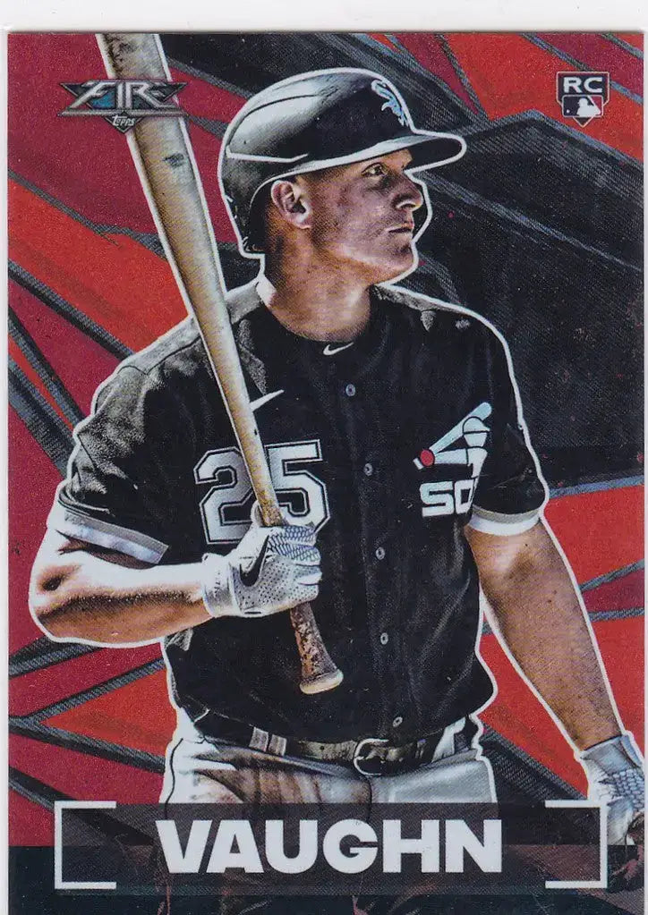 2021 Topps Fire #167 Andrew Vaughn Rc Red Fire Chicago White Sox