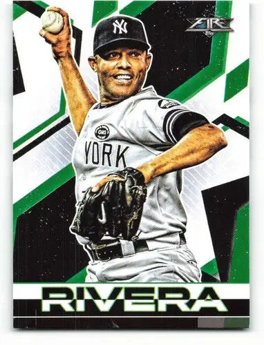 Baseball trading card featuring Mariano Rivera with original gloss from 2021 Topps Fire NM-MT