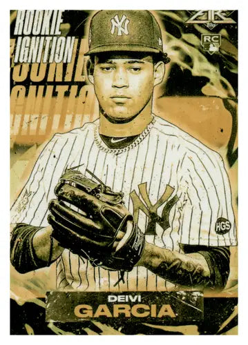 Deivi Garcia rookie ignition gold baseball card from 2021 Topps Fire product